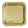 thumbnail image 1 of Gold Foil Square 9" Dinner Plates, 8ct, 1 of 2