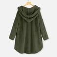 thumbnail image 4 of Kcodviy Cardigan en Molleton Décontracté Uni pour Femme, Manteau Long à Capuche avec Fermeture Éclair, Veste en Molleton Zippée pour Femme, Hauts en Molleton pour Femme, Veste en Molleton pour Femme, Veste pour Temps Froid, 4 of 5