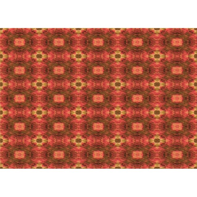 Ahgly Company Machine Washable Indoor Rectangle Transitional Orange Red Orange Area Rugs, 2' x 4'