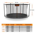 thumbnail image 3 of jumpfly 14FT Trampoline Net,Trampolines Replacement Safety Enclosure Net,Fit for 8 Poles Round Frame Trampolines,Breathable & Weather-Resistant Tramp, 3 of 6