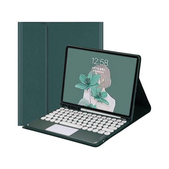Keyboard Case for iPad Air 11 Inch 2025 2024 M3 M2, iPad Pro 11 inch 4th 3rd 2nd 1st Gen 2022 - 2018, iPad Air 5th 4th Gen 10.9 inch Slim Leather Folio Smart Cover with Touchpad Keyboard