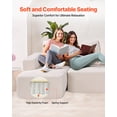thumbnail image 2 of VEVOR Canapé Sectionnel Modulaire en U Style Nuage avec Chaise Longue et Coussin Beige, 2 of 9