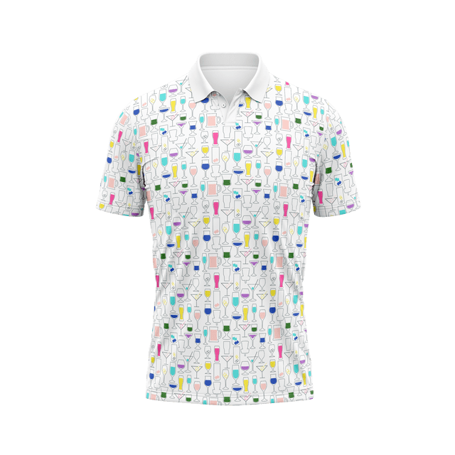 Diameter Apparel Polo de Golf 19e Trou - Boissons Amusantes