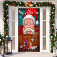 thumbnail image 2 of Huanglei Christmas Door Decoration Door Cover Hanging Cloth Holiday Party Layout Scene Background Cloth, 2 of 4