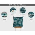 thumbnail image 3 of VargottamSquare Pillow Cover - Decorative Pillow Covers12x12 Inches,PrintedTeal BlueThemePillowcase, DecorativeSquareCushionCovers, 3 of 6