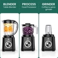 thumbnail image 2 of LINKChef Smoothie Blender 57oz Food Processor Combo with Powerful Chopper Grinder, 2 of 12