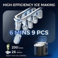 thumbnail image 2 of Simzlife 26 lbs/24H Countertop Ice Maker Machine, 9 Bullet-Shaped Ice in 6 Min, Auto-Cleaning, 2 of 8