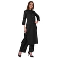 thumbnail image 2 of Bimba Robe Traditionnelle Indienne Unie pour Femmes Ensemble Kurta et Pantalon Ethnique Indien Palazzo, 2 of 7