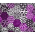 thumbnail image 5 of oneOone Polyester Lycra Purple Fabric Geometric Craft Projects Decor Fabric Printed By The Yard 56 Inch Wide, 5 of 5