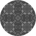 thumbnail image 1 of Ahgly Company Tapis d'Intérieur Lavable à la Machine, Carré, Transitionnel, Gris Platine, Tapis de Zone, 3 Pieds Carré, 1 of 7