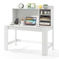 thumbnail image 1 of Gymax Home Office Computer Desk Study Table Writing Workstation Hutch Cable Hole White, 1 of 10