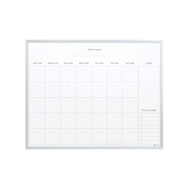 Quartet 16" x 20" Dry Erase Calendar, Monthly Layout, Value Pack