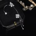 thumbnail image 3 of TIMIFIS Boucles d'Oreilles Papillon à Pampilles Fleur Oreilles Suspendues Mode Française Boucles d'Oreilles Sans Perçage Boucles d'Oreilles Pinces d'Oreilles - Été, 3 of 3