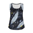 thumbnail image 4 of UPPADA Camisoles Mignonnes pour Femmes Tendance Col Rond à Fleurs Hauts d'Été Sans Manches Blouses Chic Décontracté Débardeurs Graphiques Noir,P, 4 of 5