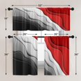 thumbnail image 2 of 36 Rideaux de Cuisine Abstraits Noir Blanc et Rouge Ensemble de 3 Rideaux de Fenêtre et Cantonnières Fond d'Art Moderne Court Rideau Vintage Petit Décor de Cuisine, 2 of 5