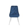 thumbnail image 3 of Topline Home Furnishings Velvet Side Chair with Chrome Legs, 3 of 6