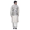thumbnail image 3 of Atasi Ensemble de Pyjama Kurta Churidar Ethnique avec Veste Nehru Imprimée pour Hommes, 3 of 3
