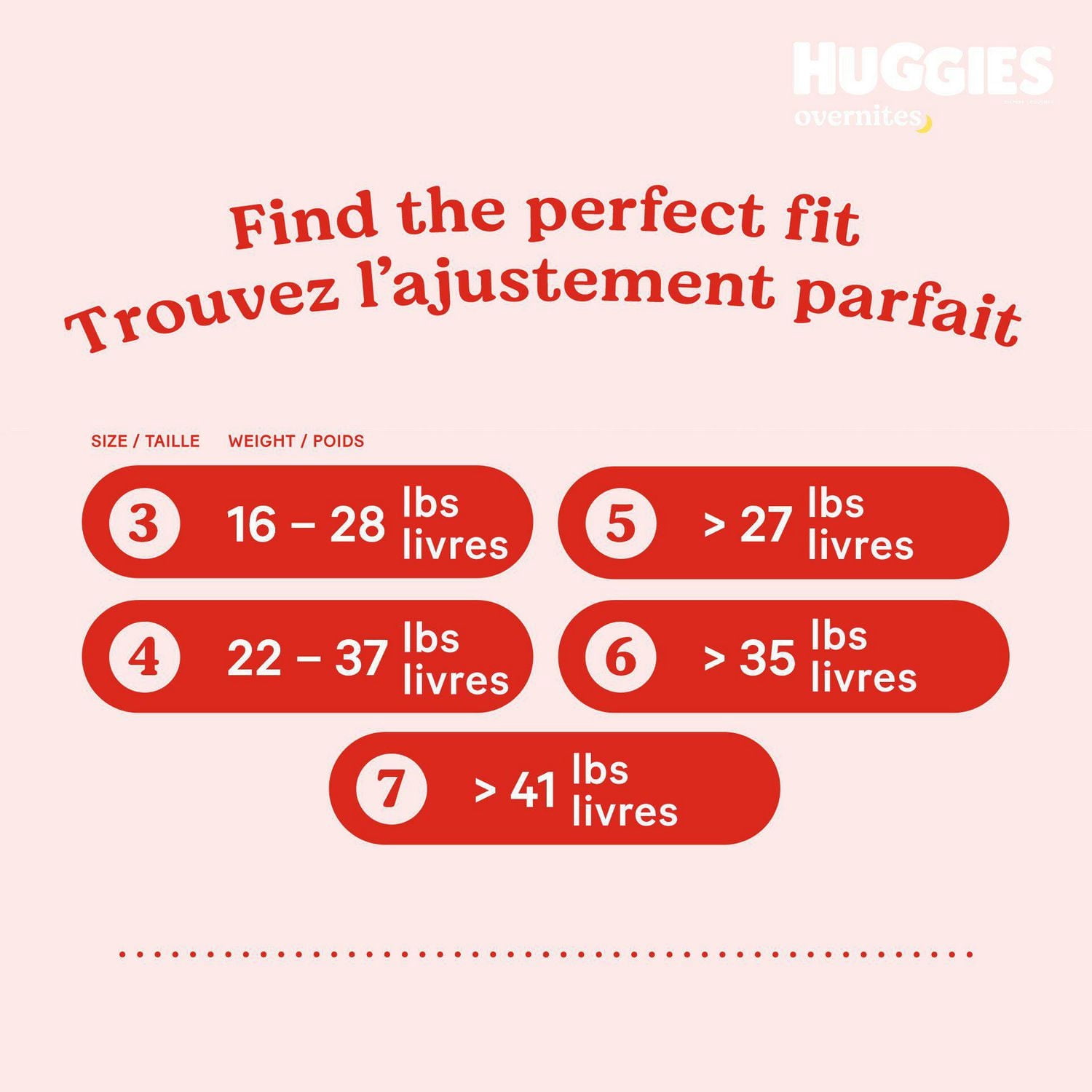 Couches pour bébé Huggies Overnites pour la nuit, taille 4 (9 à 17 kg [22 à 37 livres]), 100 unités