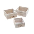 thumbnail image 2 of Set Of 3 Nesting Natural Wood Square Planter (Reindeer), 2 of 5