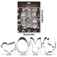 thumbnail image 3 of Easter Egg Cookie Cutter,Stainless Steel Bunny Chick Shape Cake Dessert Cutter 4-Piece Set,Food Safe for Dough Fondant Bread Cheese,Easter Bunny Cookie Cutter, 3 of 9