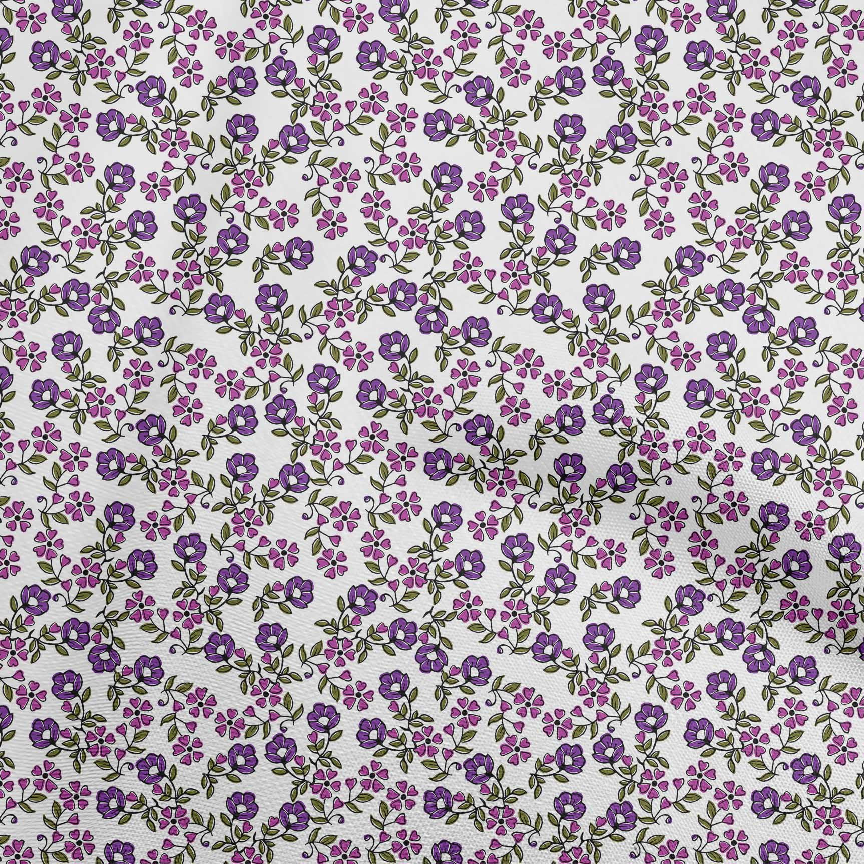 oneOone Viscose Chiffon Purple Fabric Block Sewing Material Print Fabric By The Yard 42 Inch Wide