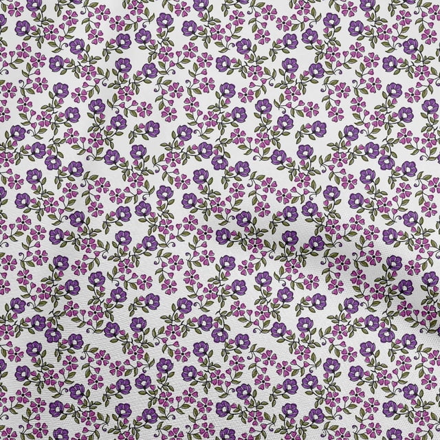 oneOone Cotton Poplin Purple Fabric Block Craft Projects Decor Fabric Printed By The Yard 42 Inch Wide