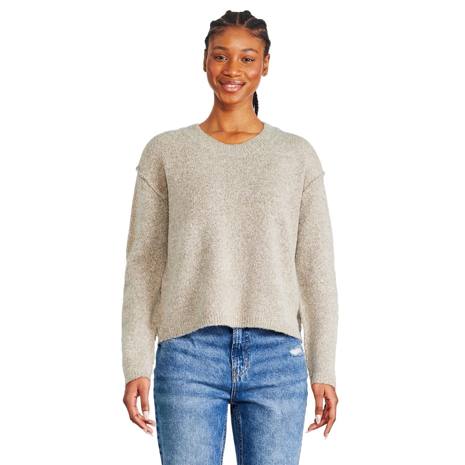 George Women's Mossy Crew Neckline Sweater