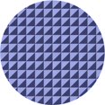 thumbnail image 1 of Ahgly Company Tapis d'Intérieur Lavables en Machine, Ronds Denim Bleu Transitionnel, Ronds de 4', 1 of 7