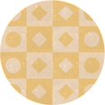 thumbnail image 1 of Ahgly Company Tapis Rond Lavable en Machine Intérieur Transitionnel Orange, 4 Pieds Rond, 1 of 7