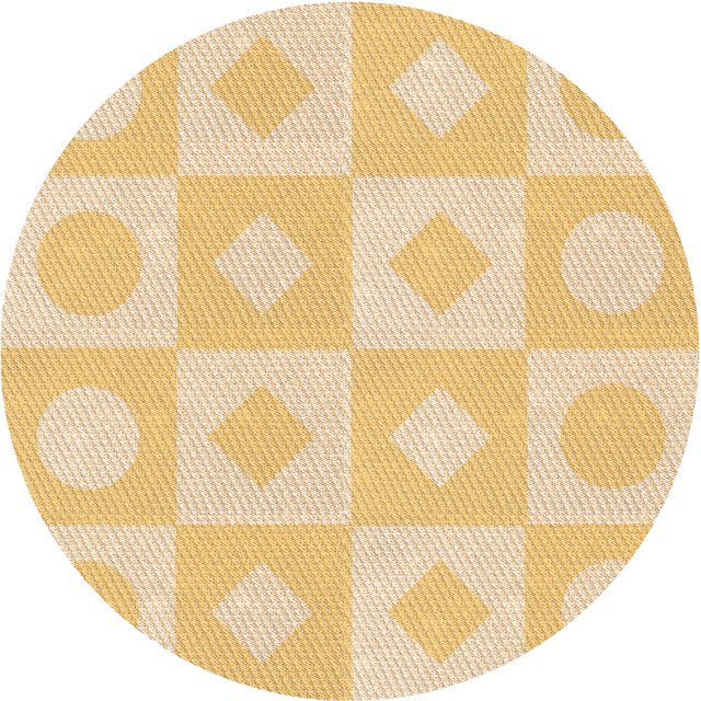 Ahgly Company Tapis Rond Lavable en Machine Intérieur Transitionnel Orange, 4 Pieds Rond