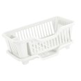 thumbnail image 2 of Luzkey Dish Drying Rack with Drain Tray Dinnerware Organizer Sink Dish Drainer Dish Rack and Drainaboard for Cafe Kitchen Countertop white, 2 of 8