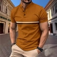 thumbnail image 3 of QIPOPIQ Men's Casual Golf Shirts Short Sleeve Button Down Striped Collared Shirts Summer Work T-Shirt Clearance, 3 of 9