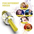 thumbnail image 2 of Peggybuy Karaoke Microphone, Handheld Karaoke Speaker for Android/Apple (Yellow), 2 of 8