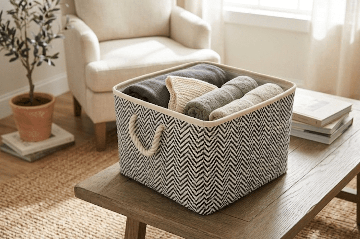 Panier en papier tissé Hometrends