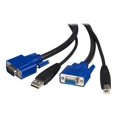 thumbnail image 1 of StarTech.com 10 ft 2-in-1 Universal USB KVM Cable - 10ft VGA KVM Cable - 10ft USB KVM Cable - 10ft KVM Switch Cable (SVUSB2N1_10) - Video / USB cable - HD-15 (VGA), USB Type B (M) to USB, HD-15 (VGA) - 10 ft - for P/N: RKCOND17HD, SV231USBGB, SV231USBLC, SV431USB, SV431USBAE, SV431USBAEGB, SV431USBDDM, 1 of 5