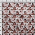 thumbnail image 4 of oneOone Silk Tabby Maroon Fabric Cowboy Sewing Craft Projects Fabric Prints By Yard 42 Inch Wide, 4 of 5