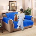 thumbnail image 4 of DOLITY Protège-Meubles Matelassé Housse de Siège de Sofa - Siège Bleu Marine, 4 of 9