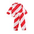 thumbnail image 3 of FOCUSNORM Kids Pajamas Set Stripe Printed Pattern Long Sleeve Tops and Pants, 3 of 7