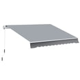 thumbnail image 1 of Outsunny Auvent Rétractable Manuel 10 Pieds x 8 Pieds avec Manivelle, Gris, 1 of 10