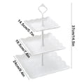 thumbnail image 3 of Birdeem White Cake Stand,Round Serving Tray,Cake Stand Cake Display Stand Fruit Tray Cake Carrier Bread Serving Tray Cake Platter Snack Display Rack Dessert,Plastic Serving Trays, 3 of 6