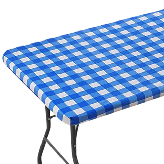 Cloth Elastic Fitted Tablecloths For 6 Foot Rectangle Tables Stretch Washable Patio Table Cover For Outdoor Camping Banquet And Parties (30 Elastic Rectangle Tablecloth Reusable Table Chalk Tablecloth