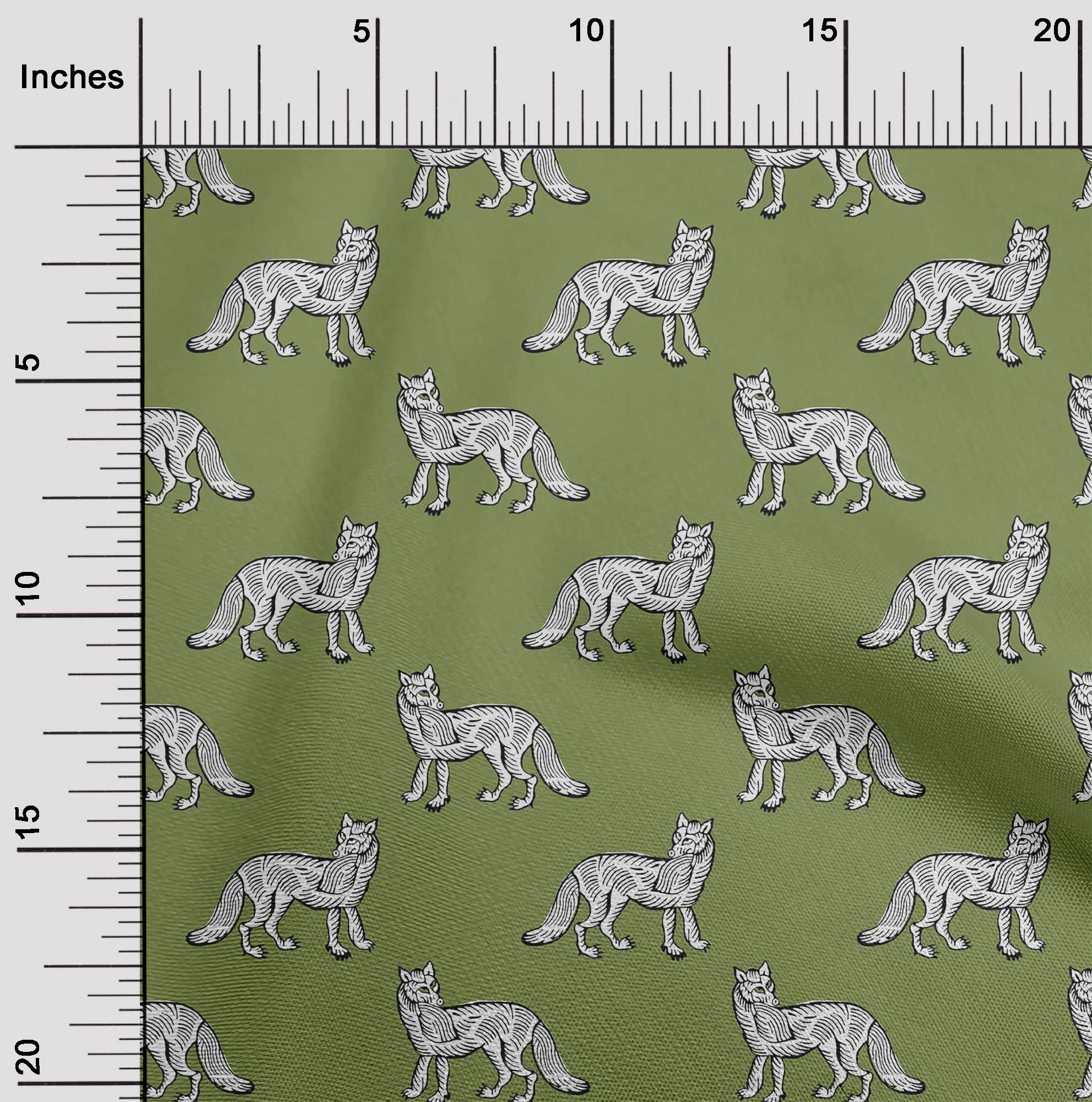 oneOone Cotton Flex Fabric Fox Block Fabric Prints By Yard 40 Inch Wide