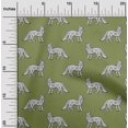 thumbnail image 1 of oneOone Polyester Lycra Fabric Fox Block Printed Craft Fabric BTY 56 Inch Wide, 1 of 4