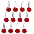 thumbnail image 2 of Cadeau de Fête des Mères, Crochets de Rideau de Douche Rose, Anneaux Décoratifs de Suspension de Rideau, Accessoires de Quincaillerie pour Rideaux de Douche, / Plastique, Rouge-160 $BS$3, 2 of 7