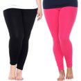 thumbnail image 1 of White Mark Leggings Extensibles Doux pour Femmes, Lot de 2, 1 of 2