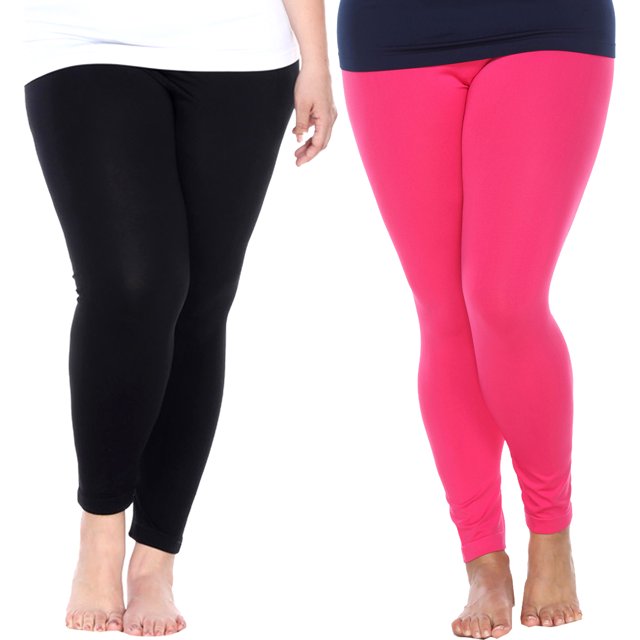 White Mark Leggings Extensibles Doux pour Femmes, Lot de 2