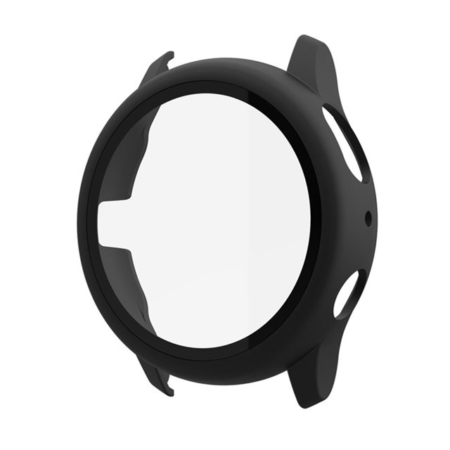 Glass+Case Compatible with Samsung Galaxy watch Active 2 40mm 44mm All-Around cover bumper+Screen Protector Galaxy watch active 2 (Ultra-Thin, Anti-Scratch)