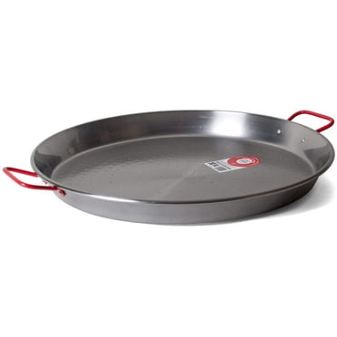 Garcima Poêle à Paella en Acier au Carbone de 18 Pouces, 46 cm, Moyen, Argent