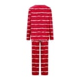 thumbnail image 5 of Timegard Ensembles de Pyjamas pour Femmes 2 Pcs à Rayures Manches Longues Col en V Haut Froncé et Pantalon Tenues de Pjs d'Automne, 5 of 5