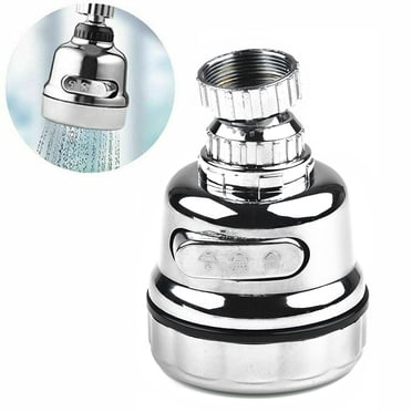 Allume Movable Kitchen Tap Head Faucet Sprayer Water Spray 360 Degree Rotatable Kitchen Faucet Spray Universal Adapter Set Kitchen Sink Accessories Tools Silver